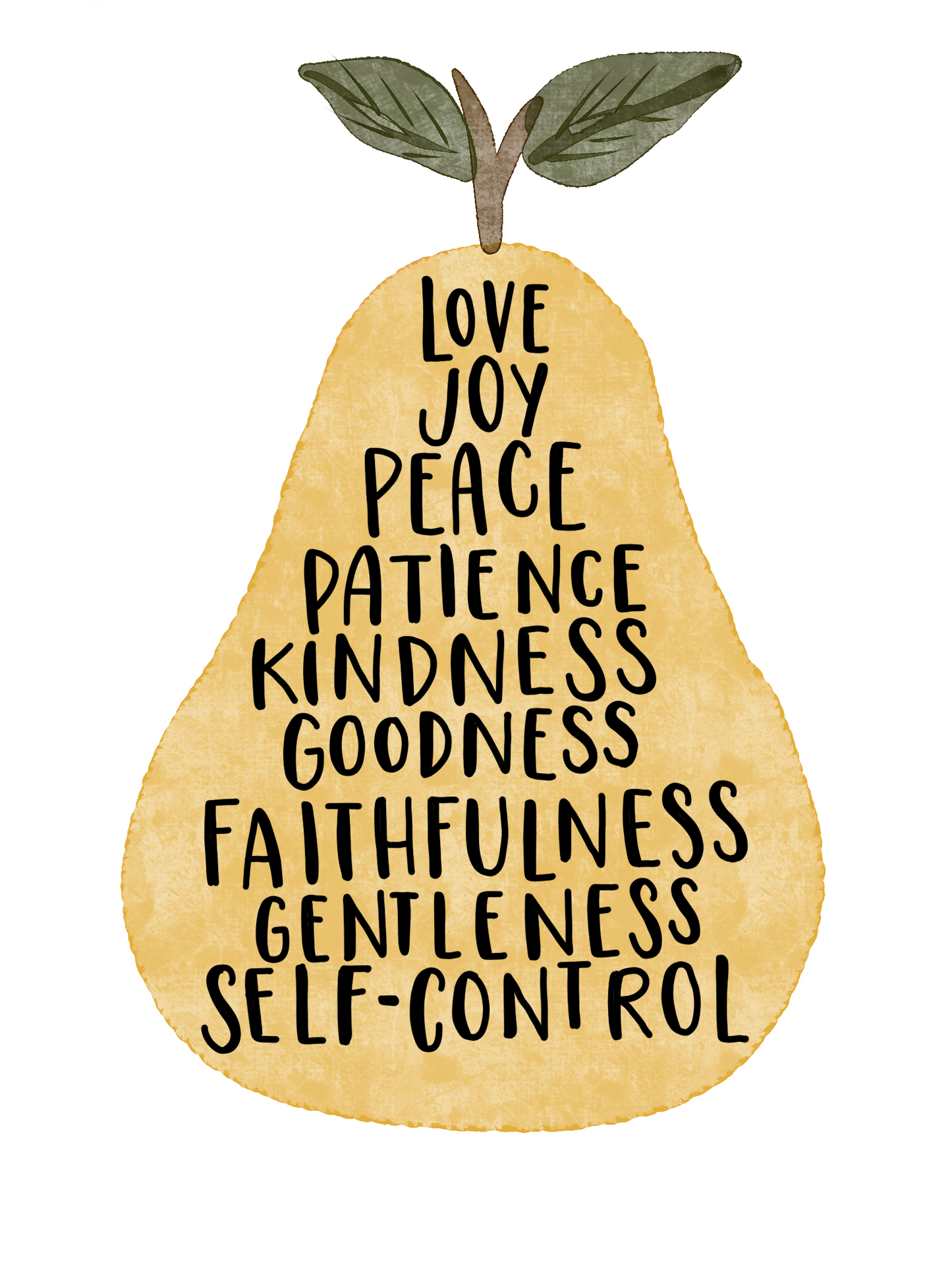 Fruit of the Spirit Pear Sticker