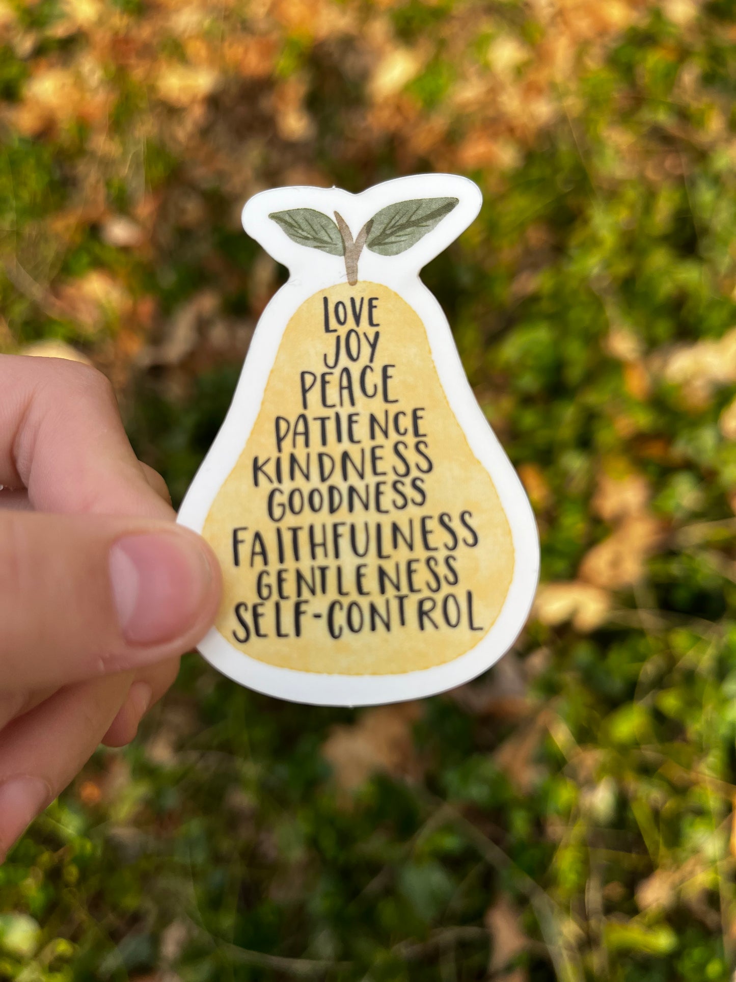 Fruit of the Spirit Pear Sticker